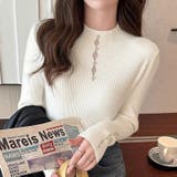 ビジュー付きニット トップス リブニット | Carpe diem | 詳細画像4