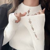 ビジュー付きニット トップス リブニット | Carpe diem | 詳細画像5