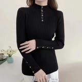 ビジュー付きニット トップス リブニット | Carpe diem | 詳細画像6