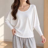 ホワイト | トップス 細リブドルマンスリーブカットソー 長袖 | Carpe Diem
