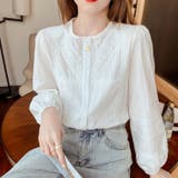 レース長袖 シャツブラウス トップス | Carpe diem | 詳細画像6 