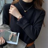 裏起毛ニットトップス 厚手ニット リブニット | Carpe diem | 詳細画像7 