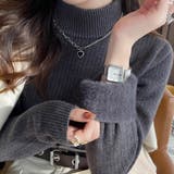 裏起毛ニットトップス 厚手ニット リブニット | Carpe diem | 詳細画像9 