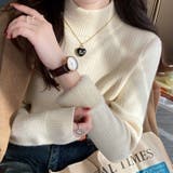 裏起毛ニットトップス 厚手ニット リブニット | Carpe diem | 詳細画像10 