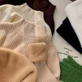 裏起毛ニットトップス 厚手ニット リブニット | Carpe diem | 詳細画像14 