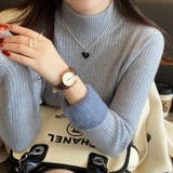 裏起毛ニットトップス 厚手ニット リブニット | Carpe diem | 詳細画像2 