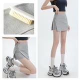 スリット入りキュロットスカート 露出防止 ミニスカート風 | Carpe diem | 詳細画像9 