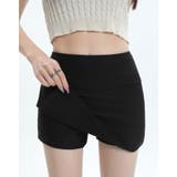 スリット入りキュロットスカート 露出防止 ミニスカート風 | Carpe diem | 詳細画像2 