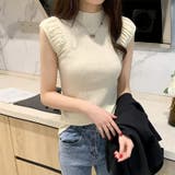 ボリューム袖 サマーニットトップス ハイネックニット | Carpe diem | 詳細画像4