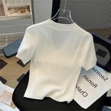 ボタン付きショート丈ニットトップス サマーニット 半袖ニット | Carpe diem | 詳細画像12