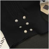 ボタン付きショート丈ニットトップス サマーニット 半袖ニット | Carpe diem | 詳細画像15