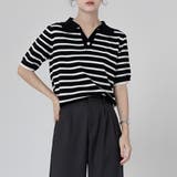 ポロシャツ半袖 トップス ボーダートップス | Carpe diem | 詳細画像1 
