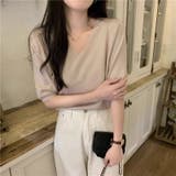 ニットトップス 半袖 サマーニット半袖 | Carpe diem | 詳細画像1