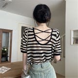 背中あきトップス バックオープン 透かし編みサマーニット | Carpe diem | 詳細画像12 