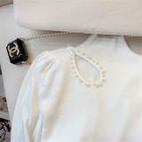 ニット長袖 パール付き パフスリーブニット | Carpe diem | 詳細画像9