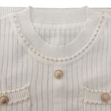 透かし編みニット 半袖トップス エレガント | Carpe diem | 詳細画像9