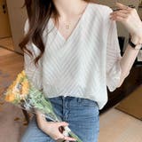 レディース Vネック ブラウス | Carpe diem | 詳細画像1