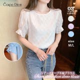 ホワイト | シフォン半袖 夏トップス シアーブラウス | Carpe diem