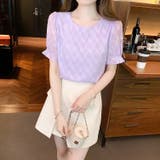 シフォン半袖 夏トップス シアーブラウス | Carpe diem | 詳細画像9 