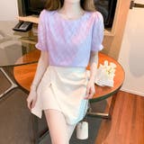 シフォン半袖 夏トップス シアーブラウス | Carpe diem | 詳細画像10 