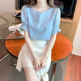 シフォン半袖 夏トップス シアーブラウス | Carpe diem | 詳細画像13 