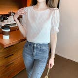 シフォン半袖 夏トップス シアーブラウス | Carpe diem | 詳細画像3 