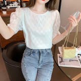 シフォン半袖 夏トップス シアーブラウス | Carpe diem | 詳細画像5 