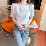 シフォン半袖 夏トップス シアーブラウス | Carpe diem | 詳細画像6 