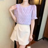 シフォン半袖 夏トップス シアーブラウス | Carpe diem | 詳細画像7 