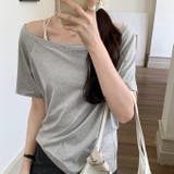 オフショルダー風半袖 ドロップショルダーTシャツ トップス | Carpe diem | 詳細画像10