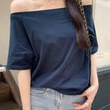 オフショルダー風半袖 ドロップショルダーTシャツ トップス | Carpe diem | 詳細画像13