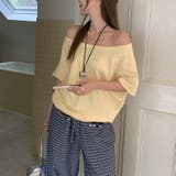 オフショルダー風半袖 ドロップショルダーTシャツ トップス | Carpe diem | 詳細画像17