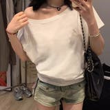 オフショルダー風半袖 ドロップショルダーTシャツ トップス | Carpe diem | 詳細画像3
