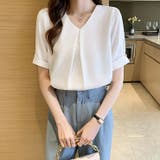 シャツブラウス半袖 Vネック ブラウス | Carpe diem | 詳細画像2