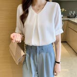 シャツブラウス半袖 Vネック ブラウス | Carpe diem | 詳細画像4