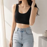 ブラック | 極薄シームレスブラ ノンワイヤー ブラトップ | Carpe diem