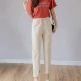 ベージュ | 綿麻パンツ ロングパンツ ストレートパンツ | Carpe diem