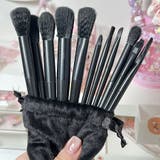 ブラック | メイクブラシ13本セット 収納ポーチ付き | Carpe diem