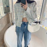 ノーカラー ツイード風 ジャケット | Carpe diem | 詳細画像2 