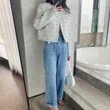 ノーカラー ツイード風 ジャケット | Carpe diem | 詳細画像6 