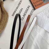 穴なし自由調整 結び目細ベルト レザー調 | Carpe diem | 詳細画像2 