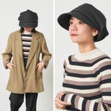 ヘリンボン オーガニックコットン キャスケット | ゆるい帽子CasualBoxレディース | 詳細画像12 