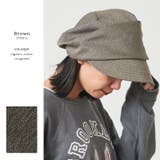 ヘリンボン オーガニックコットン キャスケット | ゆるい帽子CasualBoxレディース | 詳細画像13 