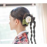 髪飾り椿梅3点セットレトロモダンちりめん[ヘアコームUピン花成人式卒業式卒園式七… | Catherine Cottage | 詳細画像2 