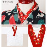 椿・赤[RED6] | 子供 肌襦袢 刺繍入り半衿付き | Catherine Cottage