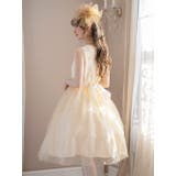 ドレス キッズ ウエストビジューのデコルテ透かしレースドレス[110 | Catherine Cottage | 詳細画像8 