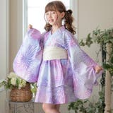水彩花火・白帯[14] | ファスナーで楽々！着崩れしないワンピース浴衣ドレス キッズ 女の子 | Catherine Cottage