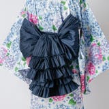 ネイビー[NVY] | ティアードフリルしわ兵児帯 へこ帯 帯単品 | Catherine Cottage