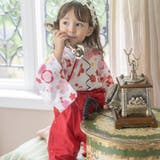 白地に梅桜[RED] | ベビー服 袴ロンパース 女の子 | Catherine Cottage
