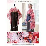 いにしえ華車赤×濃茶袴[A1] | 簡単袴セット 京都絵師描き下ろし新柄 2025年3月卒業 | Catherine Cottage